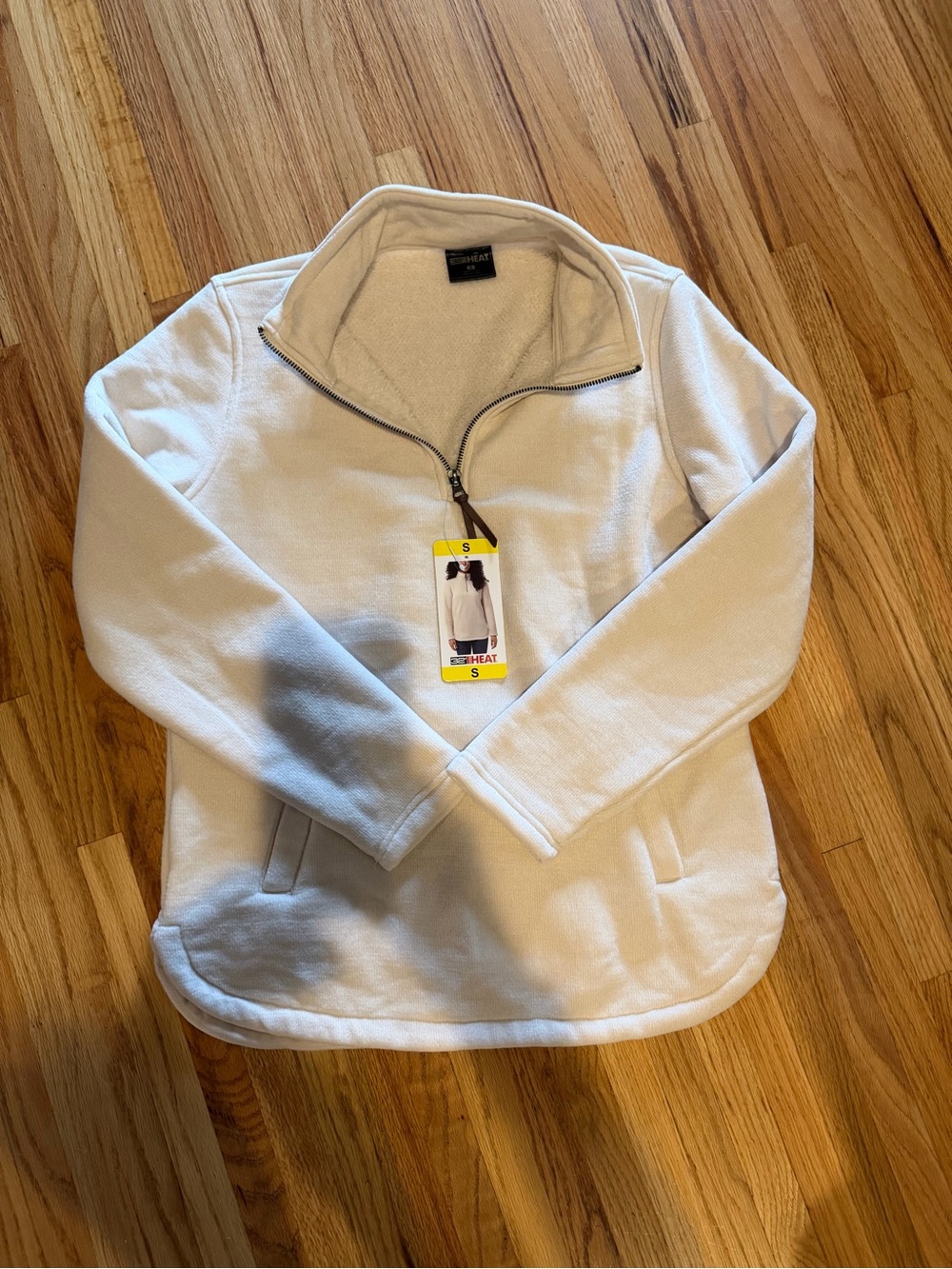 32 Degrees Off-White Quarter-Zip Fleece Pullover